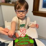 Lauren Collins Instagram - Charlie turns 2 (yesterday)!!! While we couldn’t find a cake in the theme of your favourite movie, the 2007 Pixar classic Ratatouille, the day was still a success. I love you more than you love pots and pans my funny, sweet and caring monkey doodle. ❤️❤️❤️🧑🏼‍🍳🦖🥳❤️❤️❤️