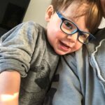 Lauren Collins Instagram – Tips for toddlers wearing glasses if you’ve got ‘em! A few months ago we realized Charlie’s left eye wasn’t aligning properly. After confirming he has strabismus (lazy eye!) I was shocked to find out he would need to start wearing glasses immediately ALL THE TIME. Like… how was that going to work? He won’t even wear pants most of the time. One week in and he’s already a pro. I’m constantly amazed by how adaptable these little ones are. It’s gonna be a long road ahead of patching and possible surgery but I’m so proud of our little Charlie Lipnicki. 

“Did you know the human head weighs eight pounds?” ❤️❤️❤️