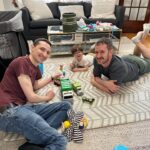 Lauren Collins Instagram – A Bris, a BBQ and all our Guncles . A month and a day with Leo 🧡