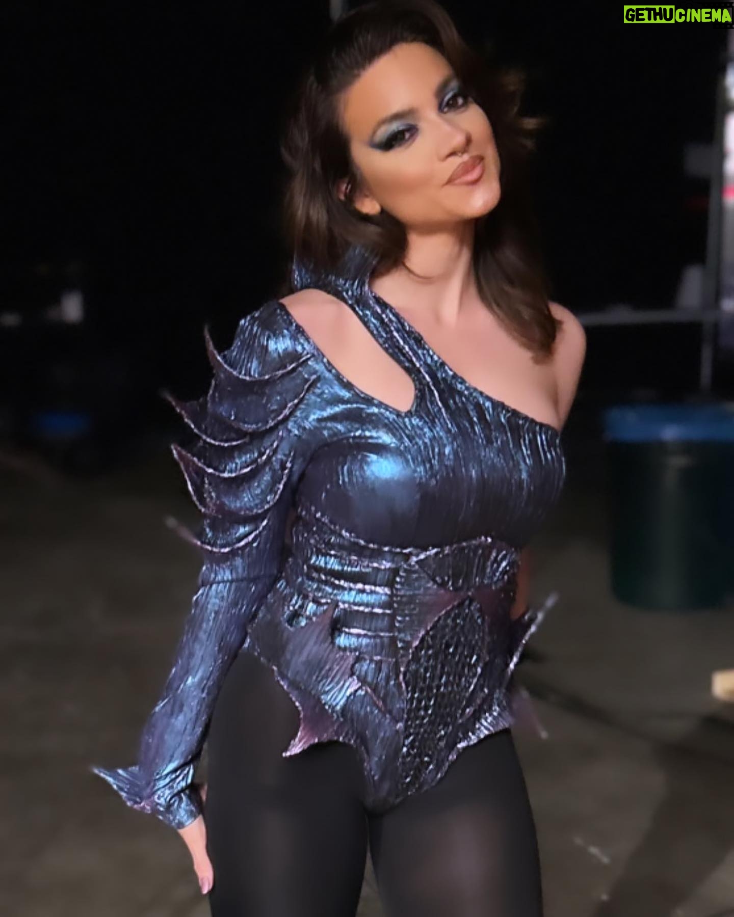Lauren LaVera Instagram - ๐๐ Cunty Creature from the Black Lagoon ๐๐ I was SO excited when I was invited to guest judge on Dragula. One of my first thoughts was, โshit, wtf am I gonna wear?!โ The Boulets always look sooo deadly, so making an effort on my look was the least I could do. Being the cool, calm, and collected adult I am, I panicked and reached out to the only person I knew could help: @olgaturka. Olga introduced me to her genius friend Xtian, whoโs responsible for the sickening look you see here. Wearing Specimen 003 โInto The Abyssโ collection (bodysuit and gloves) designed by @xtiandemedici for @ladygaga Yes, you read that right. The queen herself. And trust me, I couldnโt shut up about it on set. I guess you could say I was gaga for the look. ๐คญ Wardrobe styled by my beautiful friend @olgaturka ๐ฉต๐๐ And I had the absolute pleasure to kiki with and have my hair and makeup done by โจ @larrytraevon โจ Thank you for making my face snatched! ๐ฉต I may not be as talented at assembling a look as the monsters this season are, but I am lucky enough to know talented people who can make me look good. Thank you all so much. ๐๐๐ฉต