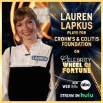 Lauren Lapkus Instagram - AHH I’m on Celebrity Wheel of Fortune this week playing for @crohnscolitisfoundation! WEDS 9/8c on ABC or watch on Hulu the next day! PAT SAJAK AND VANNA WHITE! Dream come true! I got to play against @eggyboom and @therealjeffreyross and it was too much fun! 💰💸💰💸💰💸💰💸💰💸