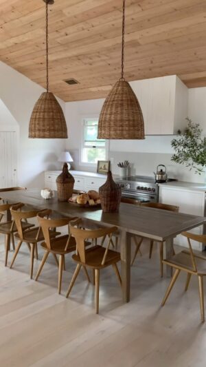 Lauren Liess Instagram - Behind the scenes shooting my new book, Beach Life! (Now available where books are sold!! Woohoo!!!) @hillcottageobx is such a special place!! 

The ceiling is cedar (which smells oh so good!!) Kitchen cabinets are the “cottage” door from my collection with Unique Kitchens & Baths 🤍