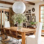 Lauren Liess Instagram - Let’s talk room size! A favorite spot in the house, our dining room was anchored on one side by a fireplace and French doors out to a screened porch on the other. In our next house, for our orangery- which we’ll use as our dining room, garden workspace, sometimes cooking space with fireplace - cauldron sink, and project room- I started with these same dimensions, (15’) because we loved it so much, adding two feet to width for a bit more walking/ work space. I like to keep rooms as small as possible but we also needed more space because it will be right off of our garden as used for organizing/ washing veggies and will also store a lot of garden stuff in it. I lengthened the room by 4-5’ to allow for a pair of chairs to fit by the fireplace and a bit more breathing room at the entry where we have a bookshelf wall. The ceiling in our new orangery is a while different story and I based it off of the exterior (what would look right proportionately out there) and I am scurred about it right now!! (It’s 16’ high at the tippy top of the vault ) 😳 This dining room of ours had a 9’ flat ceiling and I just loved it. | photo by @helennorman for my favorite book of mine- FEELS LIKE HOME {ps- chairs in stories LL shop announcement! }