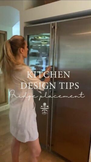 Lauren Liess Instagram - controversial kitchen stance- forget the work triangle!! I love a separate fridge/ microwave/ drink station so my hot (cooking   chopping) lane stays free and clear 🫶 I attempt to do this in kitchens whenever I can in some way or another. One thing we’re doing differently in our next kitchen - in an attempt to reduce our microwave usage (by make it less convenient)- is we’re putting our microwave behind a door- but still it will be set apart from the main cooking areas. My newest book FEELS LIKE HOME details out this entire kitchen (whole house actually) along with some of my favorite client projects and is a good one for digging in and understanding the whys behind the designs. (The  full house tour is also now up on our y ou  tube channel!) 🤍