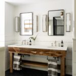 Lauren Liess Instagram - Crisp clean bathroom makeover {swipe to the end for the before where you can see we had a closet -with a window in it!- removed to make room for the tub and to get more natural light in the bathroom} I love fixing floor plans and making things make sense in a house! 🤍 Happy Friday and heads up- most of our LL&Co. apothecary shop is on S A L E up to 50% off right now!! | designed by us | renovation by @carrmichaelconstruction | photos by @helennorman