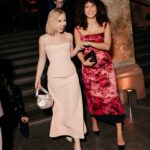 Lauren Lyle Instagram - @bafta nominees party kicking offff the weekend baby!! reminder to always hold your girls hand down the stairs in her 9 inch heels x What a gorgeous team @hollyevawhite @elenareva @patch_studio__ @alinasamssonova @britboxtv @fabiopetri @eointhomashiggins @itslukehornsby @dinosaur_designs @jimmychoo