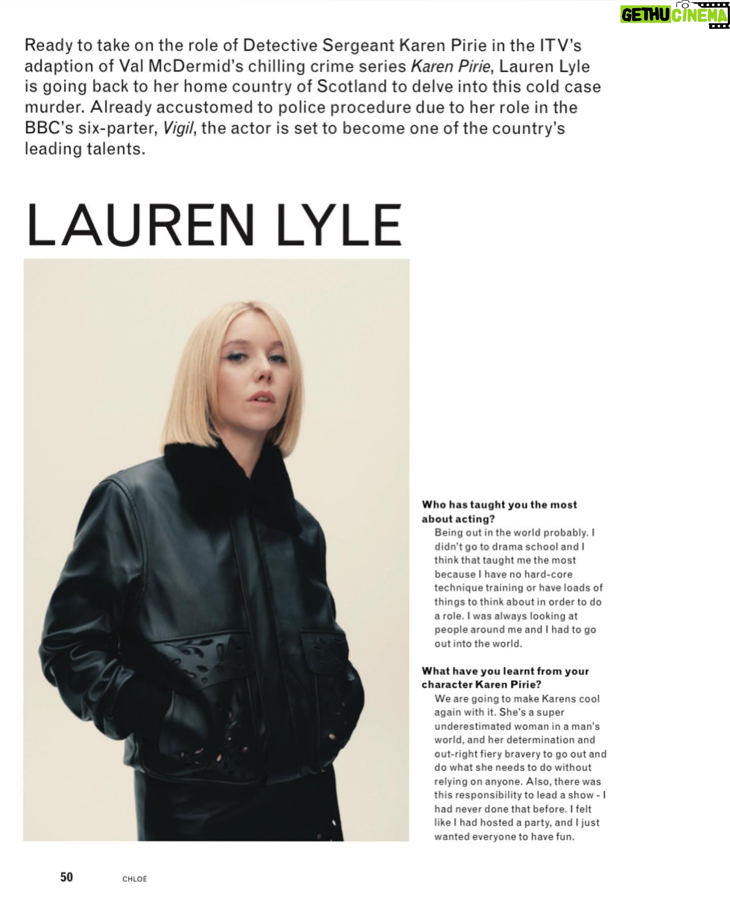 Lauren Lyle Instagram - GLASS MAGAZINE 25/50 RISING TALENTS @theglassmagazine Photographer @adamtitchener Stylist @lilyrimr Make up @emilywoodmakeup Hair @patrickwilson Lighting technician @andreas_parperis Photography assistant @alessiastamati Styling assistant @olgapetrusewicz Makeup assistants @calliefx, @esmehorn and @mil3na__ Hair assistants @parysmonicahair and @elinabalint Interview @imogenclark_ @publiceyecomms Clothes @chloe @itv