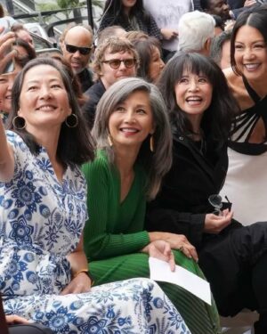 Lauren Tom Instagram - It’s not often that a person gets to express themselves and honor someone they love publicly. I, along with my #joyluckclub sisters, had that opportunity a few days ago by celebrating with @mingna_wen as she received her 🌟 on the #hollywoodwalkoffame ! I couldn’t be more proud of my friend, the multitalented, #disneylegend phenom that is @mingna_wen 
The last photo depicts the giddy feeling I had all day. Congratulations, Ming!