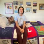 Lauren Tom Instagram - The boy is launched! @wesleyan_u seems like a perfect fit for Leo. So proud of him and excited for this next chapter in his life!! The quilt in slide 3 was made by @quiltmyshirts using shirts from Leo’s childhood. So happy with the way it turned out, the company was a joy to work with. We love you, Leo!!!!❤️❤️❤️
