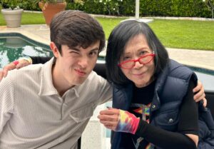 Lauren Tom Instagram - What a wonderful day we had yesterday celebrating my mom’s 90th birthday! 
We are so grateful to family and friends who traveled so far to be with us.
We catered the delicious food from @vegangloryla and everyone loved it! 
The only one missing was my other son Leo, who is away at college.
Happy Birthday, Mom!!!❤️
You’re still lookin’ like a fox! 😂😂😻