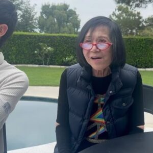 Lauren Tom Instagram - What a wonderful day we had yesterday celebrating my mom’s 90th birthday! 
We are so grateful to family and friends who traveled so far to be with us.
We catered the delicious food from @vegangloryla and everyone loved it! 
The only one missing was my other son Leo, who is away at college.
Happy Birthday, Mom!!!❤️
You’re still lookin’ like a fox! 😂😂😻