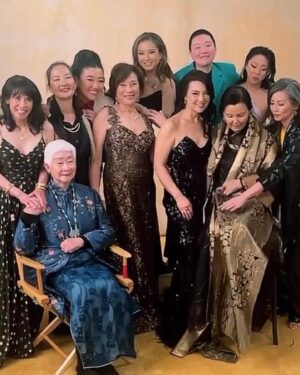 Lauren Tom Instagram - I was so honored to be acknowledged at #GoldGala with my sistahs from #TheJoyLuckClub on the 30th anniversary of the film’s release. 

Many thanks to @goldhouseco and @bingchen for valuing and remembering the prior generation that helped pave the way for more AAPI stories to be told. 

I’ve never experienced a standing ovation before, and was overwhelmed with emotion. So wonderful to reunite with my family, and to meet new friends whom I’m already so proud to know because of their hearts, talent, and accomplishments. 
The other highlight of the evening for me was taking portraits with my JLC friends that I know we will cherish. I can’t wait to see them. 

Many thanks also to my husband, @curtk7212 for helping me throughout the evening, my amazing friend, @noabolozky who did my hair and make-up, and my two pilates teachers that help me keep my spirits and my ass lifted to the best of my ability! @nic_dane and @maureen_hennigan