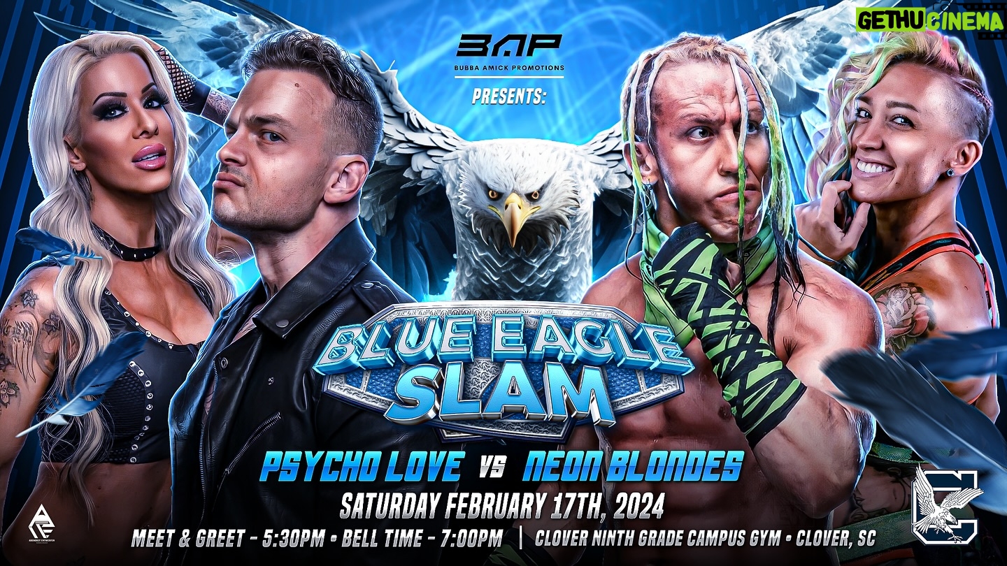 Lauren Williams Instagram - The Neon Blondes Roll Into Blue Eagle Slam Attempting To End The Undefeated Streak Of Psycho Love As Mixed Tag Team. Little Do They Know We Always Have A Plan And Our Streak Will Not Be Broken As Easily As They Think. Come See This Epic Beatdown Of These Two Wannabe Ninjas Live In Clover, South Carolina. . . . Follow Me On 👻 LoKeys910 . . . Subscribe To My YouTube Channel 📺PsychoBoyFodder. Hit The 🔔 For Updates With All New Free Content!