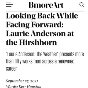 Laurie Anderson Instagram - There’s been a lot of good interviews and writing about Laurie lately. Links to all of these are in the bio