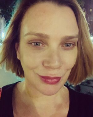 Laurie Holden Instagram - Hair keeps getting shorter...should I keep going??? I am loving the ease of it.