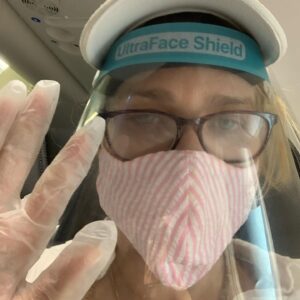 Laurie Holden Instagram - On my first plane since the world turned on its head. #covid #mask #safety