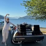 Lea Thompson Instagram - Omg #northernlights had the best time with my new fantastic costar #wendiemalick #newshow #shhh and in a weird twist I ran into a super tricked out #deloriantimemachine #bestdayever❤️