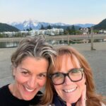 Lea Thompson Instagram - Omg #northernlights had the best time with my new fantastic costar #wendiemalick #newshow #shhh and in a weird twist I ran into a super tricked out #deloriantimemachine #bestdayever❤️