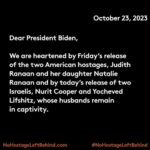 Lea Thompson Instagram - I did not write this, or sign it, but I want to amplify this powerful letter. #nohostageleftbehind