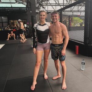 Leah McCourt Instagram - Day 2 at @bangtaomuaythaimma & 5th session in.  Rib slowly getting better.  Definitely the worst injury I’ve ever had to rehab. 

Good having my old training partner here.  How many days before @gerharrismma ends up in a Thai jail ? 🤔 🇹🇭

@everlast 
@monsterenergy