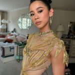Leah Lewis Instagram - 2024 @goldhouseco gala giving some gold honey drip 🔆🍯🔅 Thank you to my incredible team of artists that do what they do best. You truly are so talented. @anatanaka @linamourey @rachellitahair 🎗️