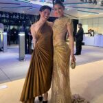 Leah Lewis Instagram - Goldhouse Gala 2024 baby!!!! ✨ Thank you so much @bingchen, @goldhouseco, @genesis_usa, @prabalgurung, and @padmalakshmi for hosting such a beautiful coming together of communities. There’s such a mix of insane pride, respect, and unconditional support everybody shares just getting to celebrate each others wins and seeing how far this community has come in the ability to do that now on such a larger scale. I got to see some of my favorite friends shining their bums off, meet new peeps, and thank some people I’ve admired for years. This year, I also am so honored to be a part of the A100 for “Elemental” directed by by @petesohn18 and written by @bhsueh. Thank you for this special night 🌟 Style: @anatanaka Makeup: @linamourey Hair: @rachellitahair Thank you for making me look like one of my favorite dolls my mother brought back from China when I was younger 🥹