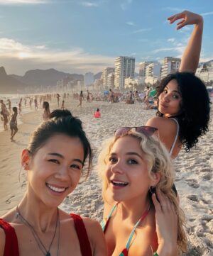 Leah Lewis Instagram - Title: The Love Club
Location: Rio de Janeiro 
Time: 24/7 
Attire: Nothing much 
Bring: Your best attitude possible 

😘🇧🇷🎊💚🌊💙💃🏻💛
