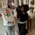 Leah Sava Jeffries Instagram - I tried taking a picture then someone decided to show up…..with the dog🙄🩷😂 #siblings @leahsavajeffries