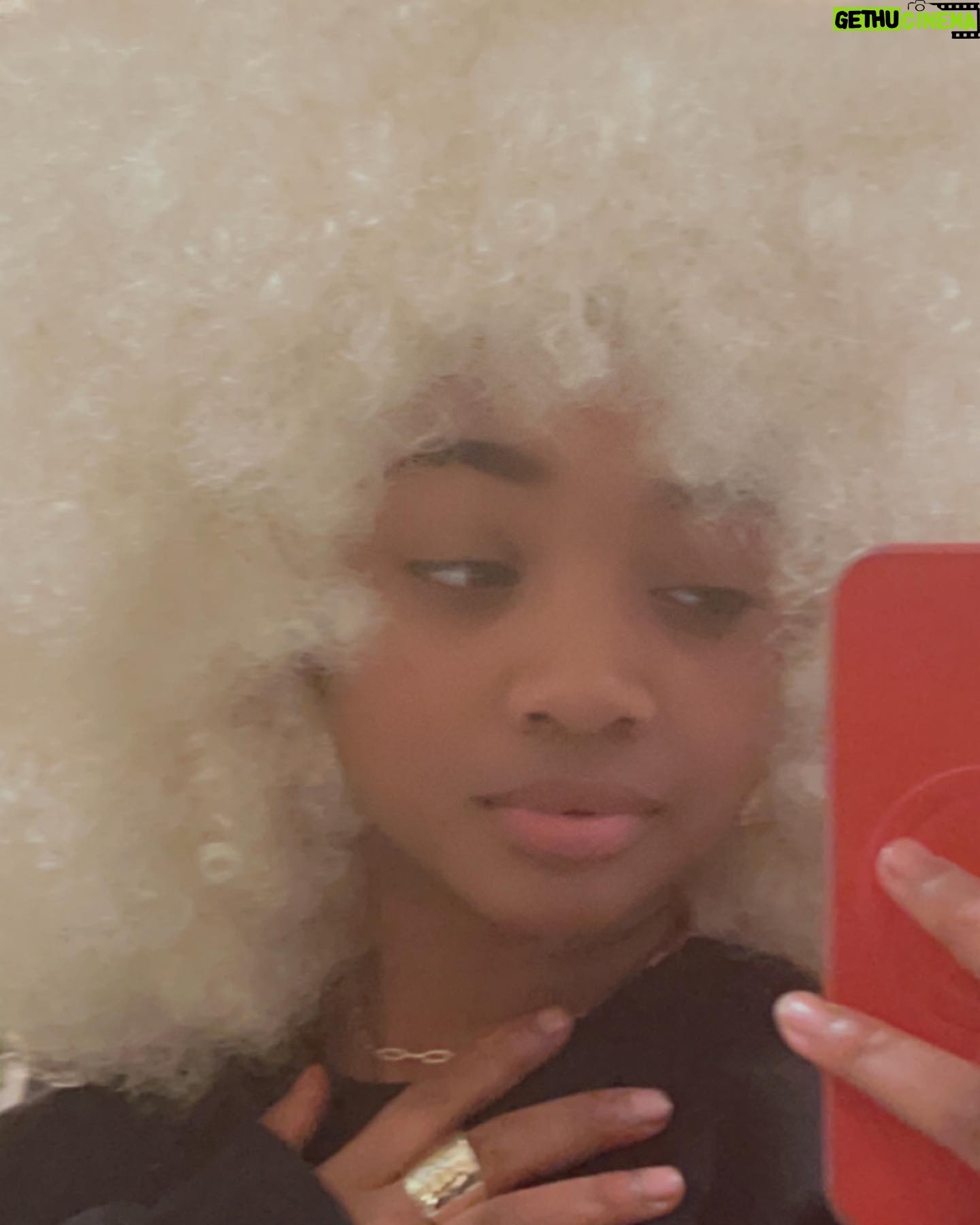 Leah Sava Jeffries Instagram - blonde wig era