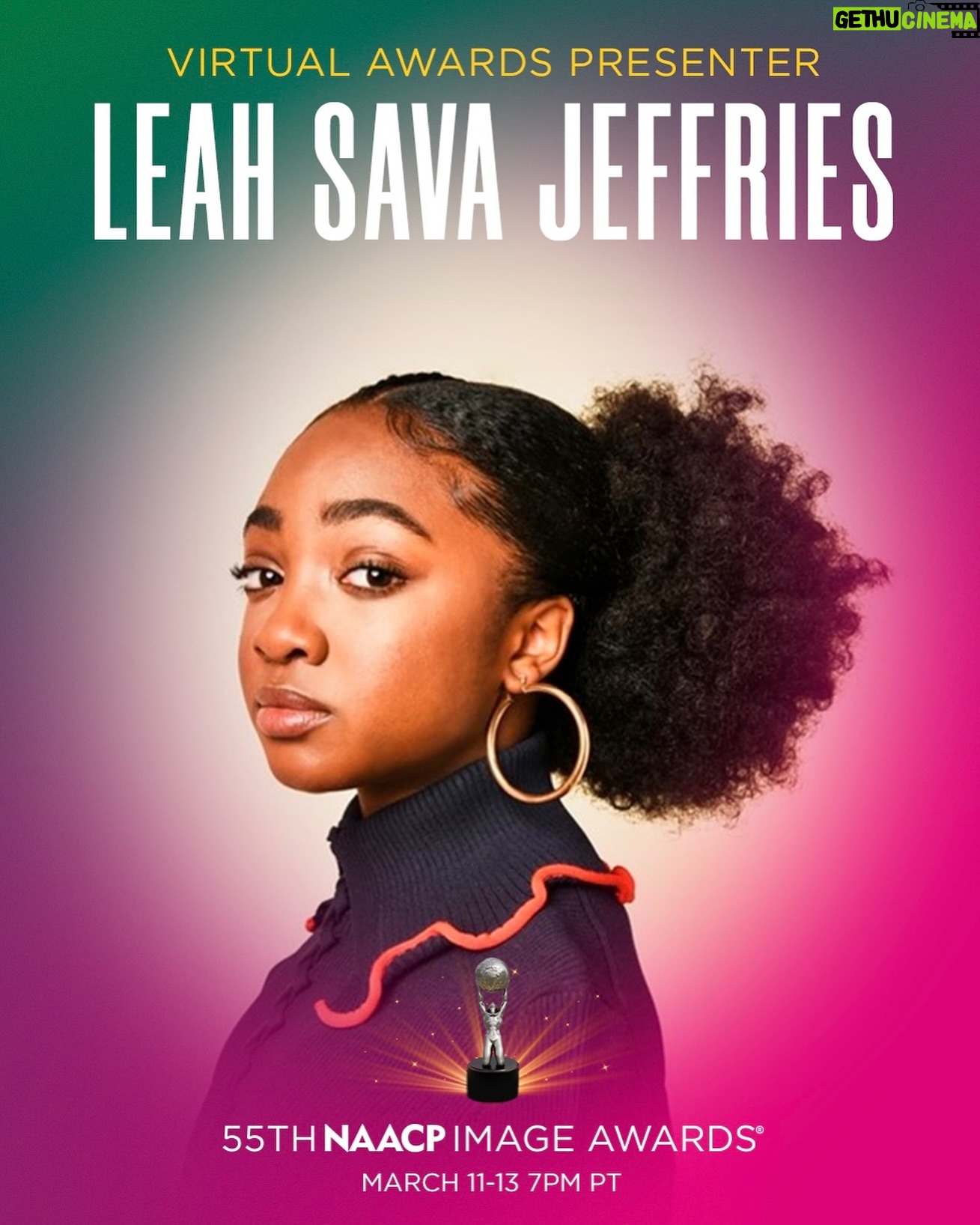 Leah Sava Jeffries Instagram - An HONOR to say the least to be on the list of presenters “Tonight is day 1 of the NAACP Virtual Pre-Awards show! #NAACPImageAwards - See you soon” @naacpimageawards
