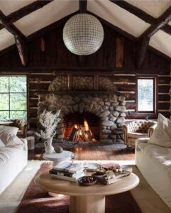 Leanne Ford Instagram - It’s fireplace time around here! // #leannefordinteriors shot by @amyneunsinger