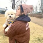 Lee Re Instagram - 🐩벨라 와 함께💕✨️ 아무리 찾아도.... 없네!📚 🙄 #날이추워서날이너무추워서날이적당하지않게추워서 #그래도너를위해서라면❤️ #산책가자 #벨라 #행복하지 #따숩게입자 #양갈래아가씨👧🏻 #털모자#털장갑장착 #서점투어 #내가찾는책은없었지만 #언제나서점은선물같은곳