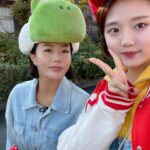 Lee Sang-hwa Instagram - USJ🇯🇵🇰🇷🧡 with niece 김스카이랑 그리고 강나미두 #슈퍼마리오 #루이지 #미니언즈