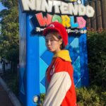 Lee Sang-hwa Instagram - USJ🇯🇵🇰🇷🧡 with niece 김스카이랑 그리고 강나미두 #슈퍼마리오 #루이지 #미니언즈