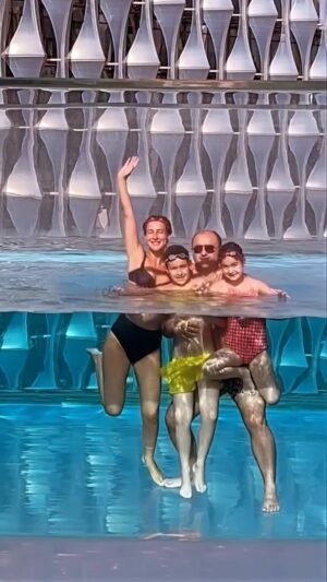 Lela Meburishvili Instagram - With #Summer2024 making a late but much-appreciated appearance, we’re taking the weekend to new heights at our one-of-a-kind Sky Pool at @embassygardens!

Ten storeys high, stretching between two buildings, and 100% transparent, this gives you London skyline views like never before. See you at the top! 

Great REEL by the star studded @lmeburishvili
