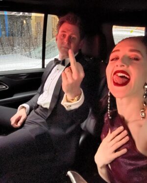 Lena Hall Instagram - Fun with the hubs! 🦦❤️🦦 dress by @toni_maticevski