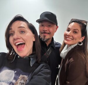 Lena Hall Instagram - Well, I didn’t get a full cast photo at our table read but I was able to snap a quick selfie with these two awesome peeps! So excited to start filming Your Friends And Neighbors with @oliviamunn @misterhoonlee ❤️❤️❤️also, can you spot the capybara? Thank you to @answerswithjoe for the gift that keeps on giving!