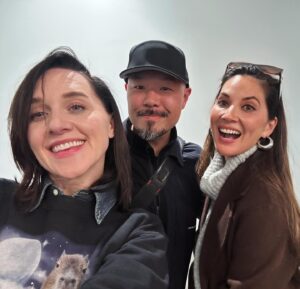 Lena Hall Instagram - Well, I didn’t get a full cast photo at our table read but I was able to snap a quick selfie with these two awesome peeps! So excited to start filming Your Friends And Neighbors with @oliviamunn @misterhoonlee ❤️❤️❤️also, can you spot the capybara? Thank you to @answerswithjoe for the gift that keeps on giving!