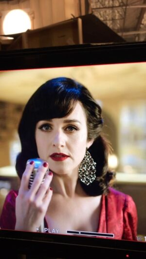 Lena Hall Instagram - Another gorgeous costume for #missaudrey We used to joke that she had one entire train car for just her wardrobe. @snowpiercertv @amcplus @amc_tv @tomorrowstudiostv