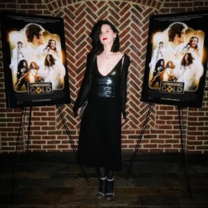Lena Hall Instagram - At the #spinninggoldmovie premier with @jeremymjordan @orfeh @andy_karl I’m wearing a killer @victoriabeckham 👗@louboutinworld 👠 and @tomfordbeauty 💄 hair by @adammaclay Thank you for this outfit @theericahanks and @shpshowroom PHOTO @bfa