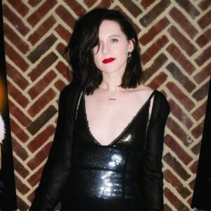 Lena Hall Instagram - At the #spinninggoldmovie premier with @jeremymjordan @orfeh @andy_karl I’m wearing a killer @victoriabeckham 👗@louboutinworld 👠 and @tomfordbeauty 💄 hair by @adammaclay Thank you for this outfit @theericahanks and @shpshowroom PHOTO @bfa
