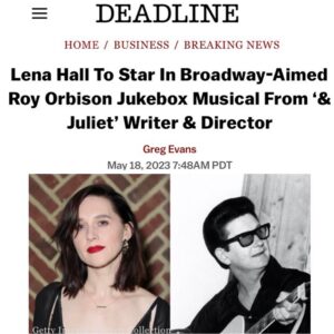 Lena Hall Instagram - I am beyond excited to work across the pond and to be doing THIS show with this incredible creative team and cast!. See you in London while I rehearse and then see you at the Leeds playhouse! And then I’ll see you in Toronto! Also my mom said “are you playing Roy Orbison cause you look just like him” She is both wrong and right in the same sentence. Am I playing Roy Orbison? No. It is a fictional story. Do I look like I could play Roy Orbison? You be the judge!