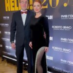 Lena Katina Instagram - Such a beautiful and fabulous evening, thank you HELLO @hello__ru for having us ☺️ style @natylatinovic makeup &hair @katarinamedvedeva Breathtaking Dress by @sol_angelann @irenasoprano_boutique