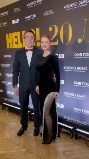 Lena Katina Instagram - Such a beautiful and fabulous evening, thank you HELLO  @hello__ru for having us ☺️
style @natylatinovic makeup &hair  @katarinamedvedeva 
Breathtaking Dress by @sol_angelann @irenasoprano_boutique