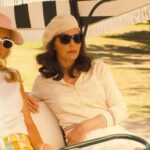 Leslie Bibb Instagram - double bogey... or maybe double trouble... @palmroyaletv new episode out today on @appletv... #dinahandmaxine fun fact: that sweater i am wearing is a vintage (obviously we are in 1969) @givenchy...