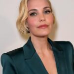 Leslie Bibb Instagram - green with envy... i need this @galvanlondon suit in my life all the time... thanks @cinemasociety for giving me another reason to play dress up this week and for discussing all things @palmroyaletv and #dinahdonahue...