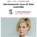 Leslie Bibb Instagram – go ahead make my day…you did…
beyond excited to get to be directed by the #legend #clinteastwood and to work with all these talented folks…
