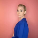 Leslie Bibb Instagram – this girl had some fun…what a whirlwind, what a month… @aboutmyfather opens today…go see it…and thank you @rebeccarestrepo @hairbyjohnd  @jeanannwilliams for making this girl feel like a million bucks and this @rowenroseofficial dress is everything💙…xolb
🎥 @rebeccarestrepo💋