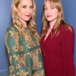 Leslie Grossman Instagram - Things got festive last night to celebrate SANTA INC streaming today on @hbomax Always love getting the chance to see angel person @gabby3shabby who is hilarious in it and thanks to @itgirltheory for being the best date now go watch it but not with little kids because it’s dirty 🎅🏼🎄also I love my dress it has tigers on it🐅