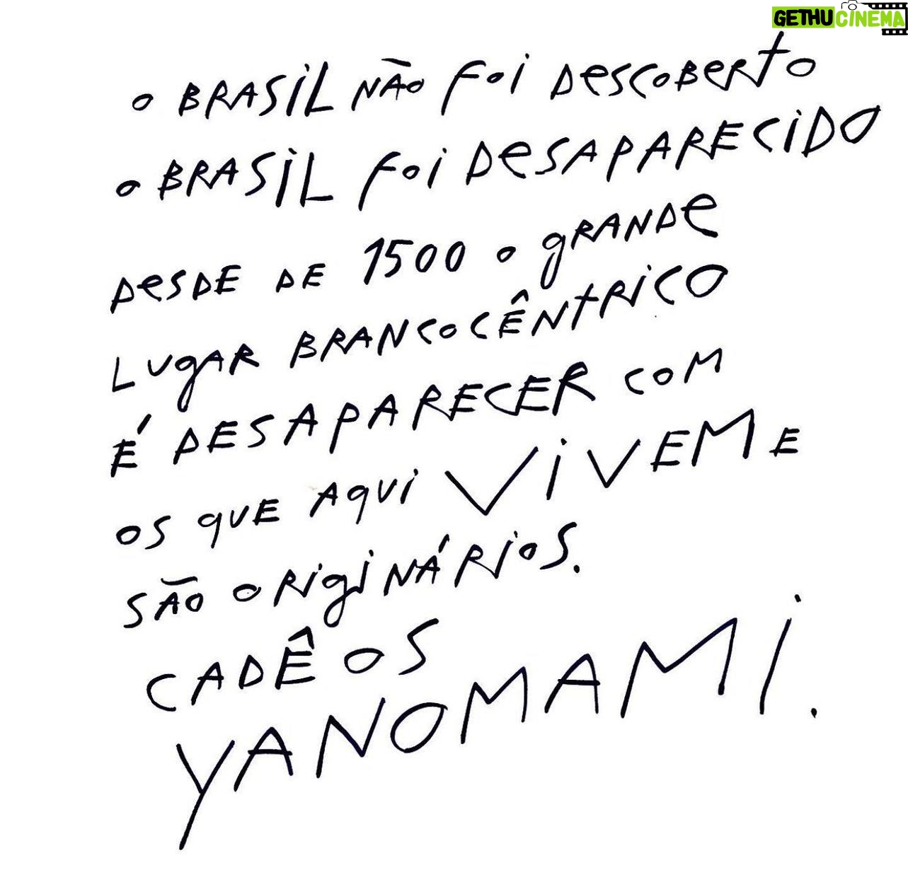 Letícia Lima Instagram - O Brasil não foi descoberto. O Brasil foi desaparecido. Aonde estão os Yanomami?